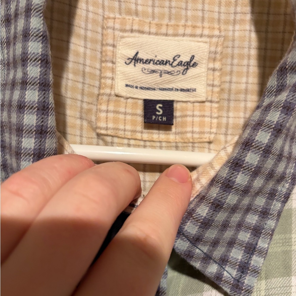 Cropped patchwork American eagle flannel - image 3